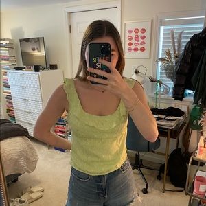 Free people size medium green crop top!
